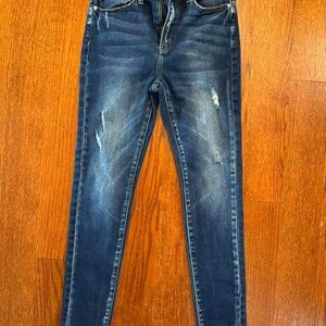 KanCan Dark Blue Distressed Skinny Jeans